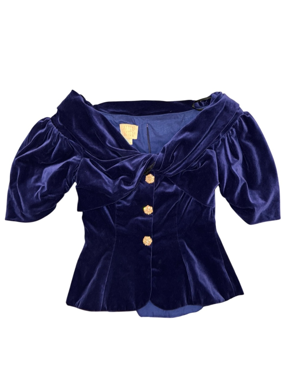 Vintage Watters Velvet Off The Shoulder - Picture 4 of 13